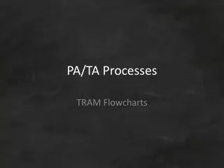 PA/TA Processes