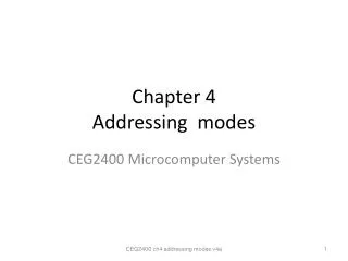 Chapter 4 Addressing modes