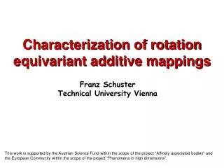 Characterization of rotation equivariant additive mappings