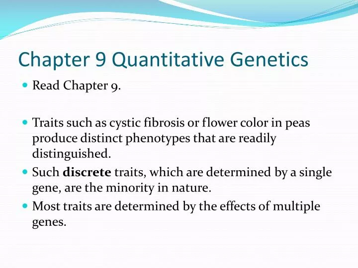 chapter 9 quantitative genetics