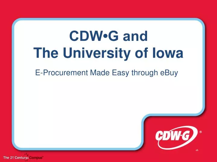 cdw g and the university of iowa