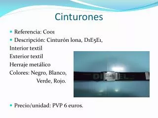 cinturones