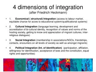 4 dimensions of integration (after Friedrich Heckmann)