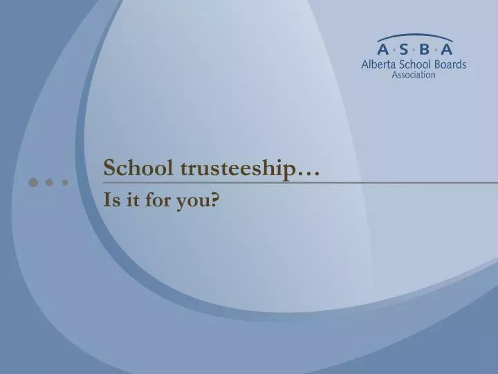 school trusteeship
