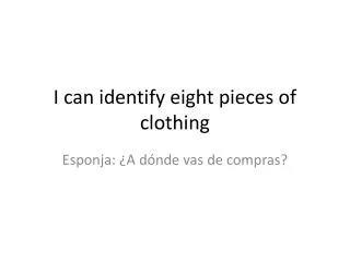 i can identify eight pieces of clothing