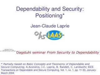 Dependability and Security : Positioning*