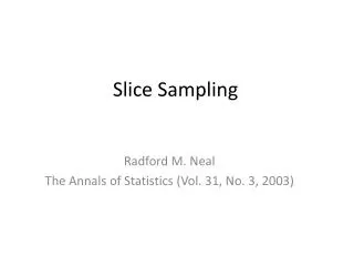 Slice Sampling