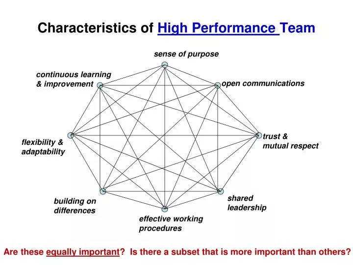characteristics of high performance team