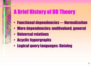A Brief History of DB Theory