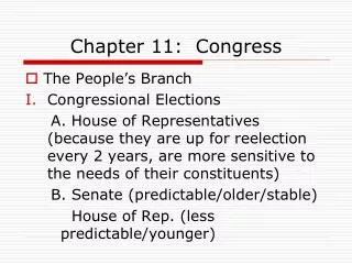Chapter 11: Congress