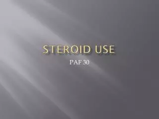 steroid use