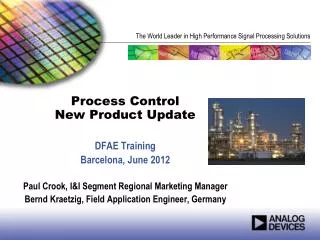 Process Control New Product Update