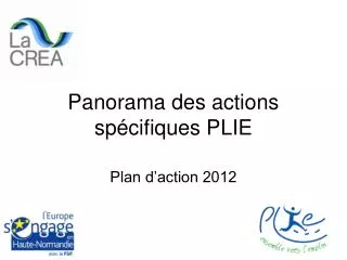 panorama des actions sp cifiques plie