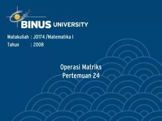 operasi matriks pertemuan 24