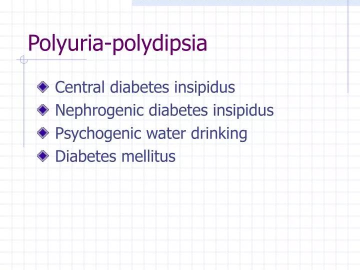 polyuria polydipsia