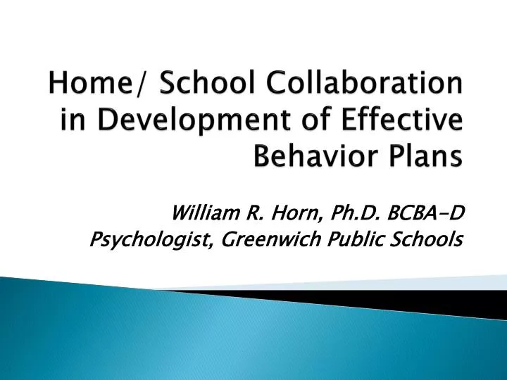 home school collaboration in development of effective behavior plans