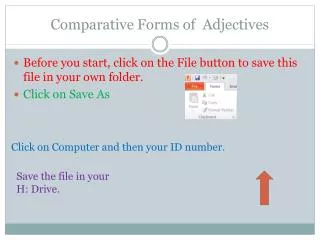 Comparative Forms of Adjectives