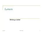 Letters - slide 1