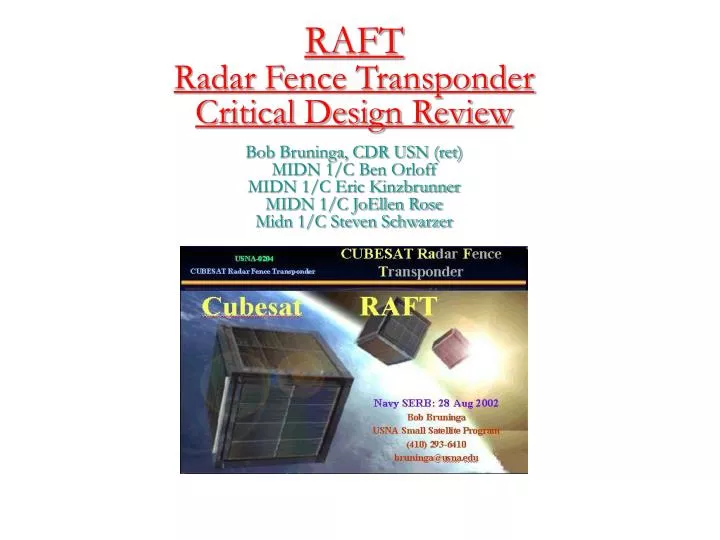 raft radar fence transponder critical design review