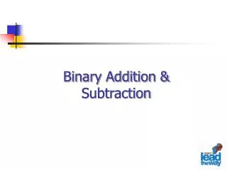 binary addition subtraction