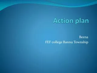 Action plan