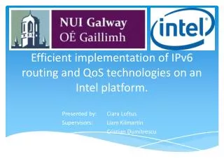 Efficient implementation of IPv6 routing and QoS technologies on an Intel platform.