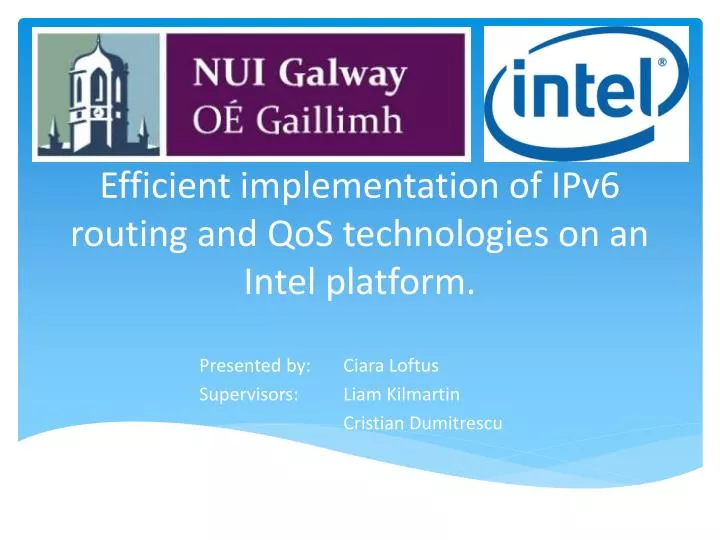 efficient implementation of ipv6 routing and qos technologies on an intel platform