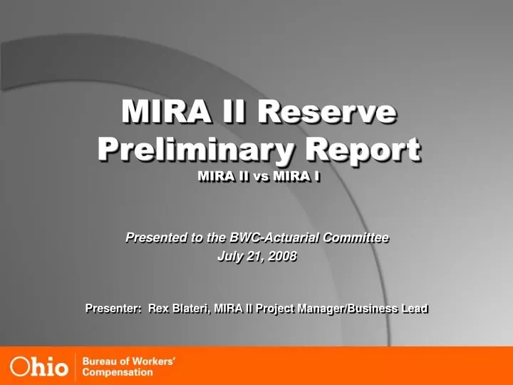 mira ii reserve preliminary report mira ii vs mira i