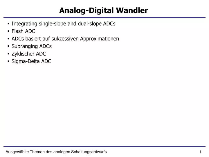 analog digital wandler