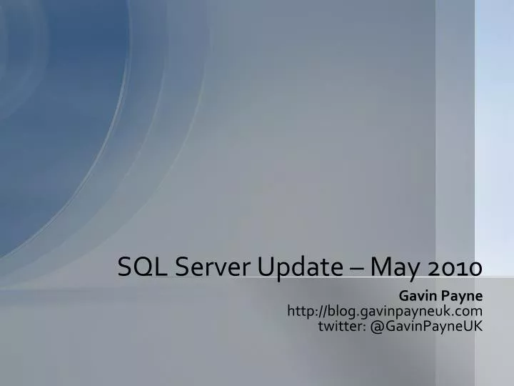 sql server update may 2010