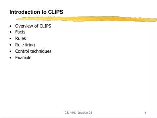 Introduction to CLIPS