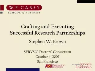 crafting and executing successful research partnerships