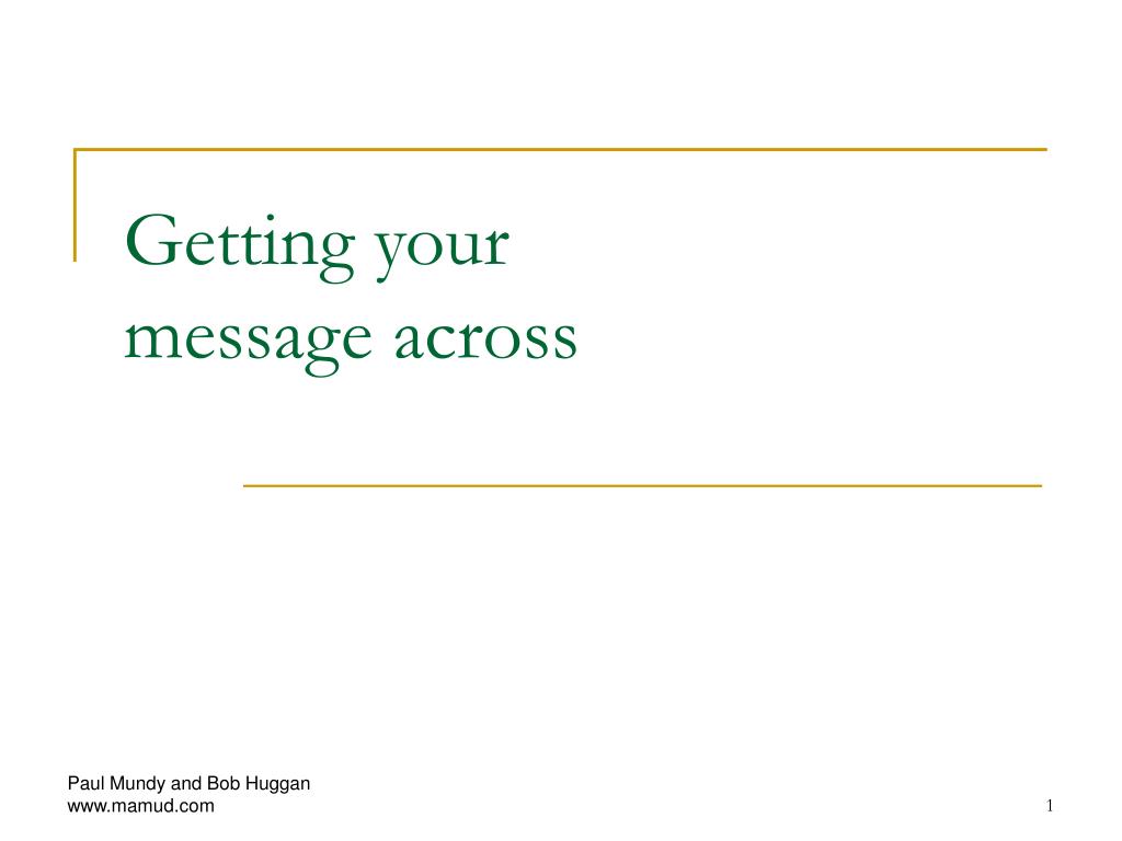 PPT - Effective Communication: Crafting Clear and Concise Messages ...