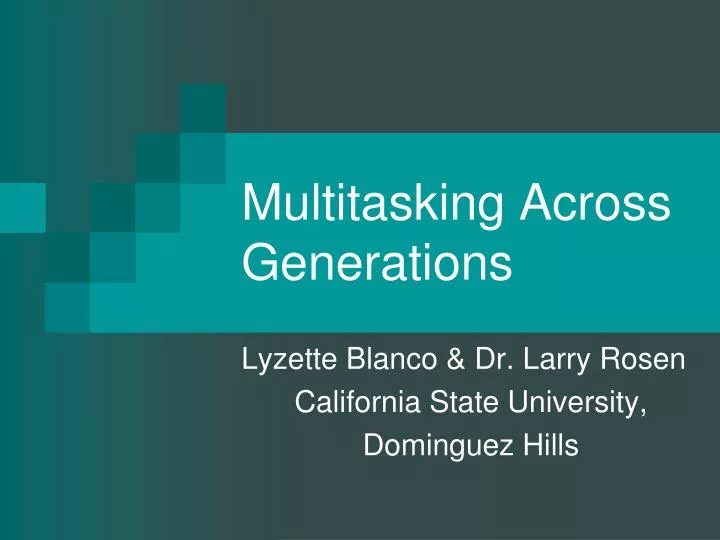 multitasking across generations