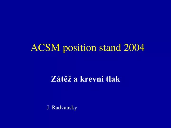 acsm position stand 2004