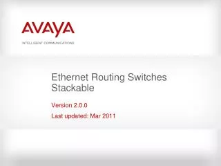 Ethernet Routing Switches Stackable