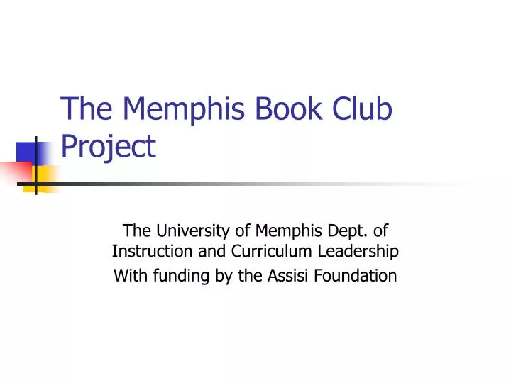 the memphis book club project