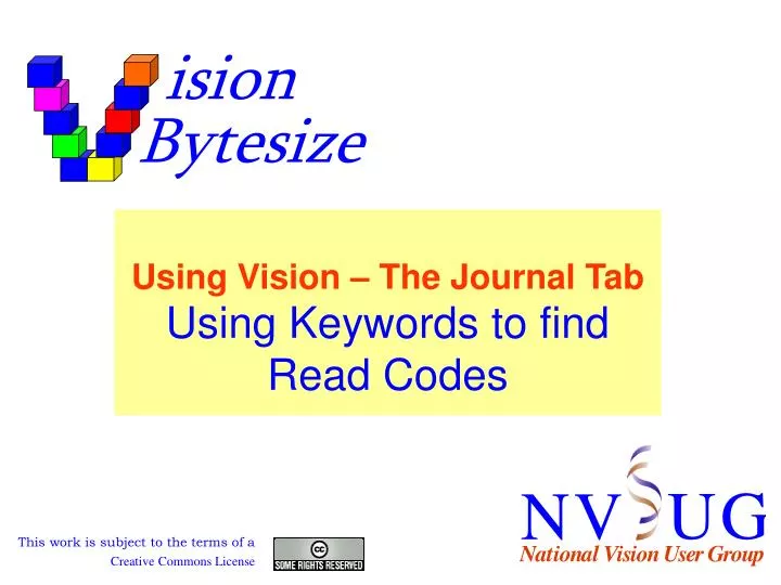 using vision the journal tab