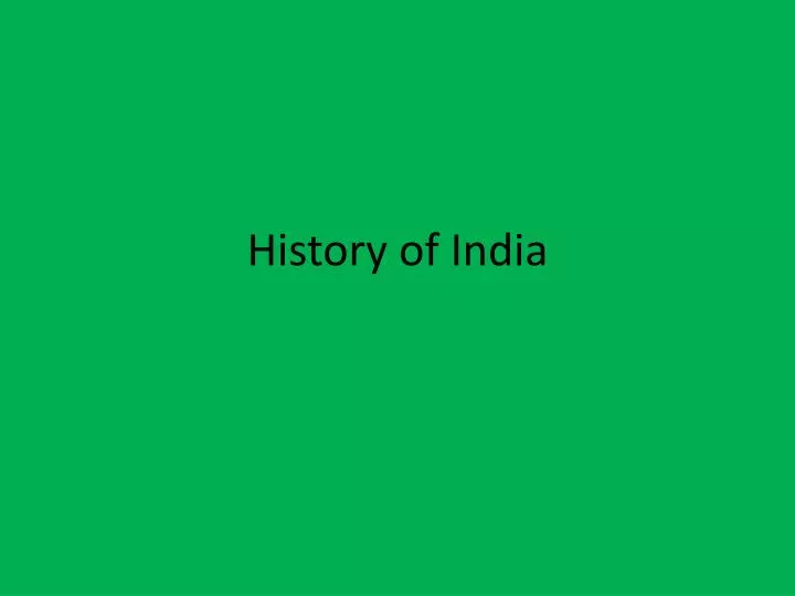 history of india