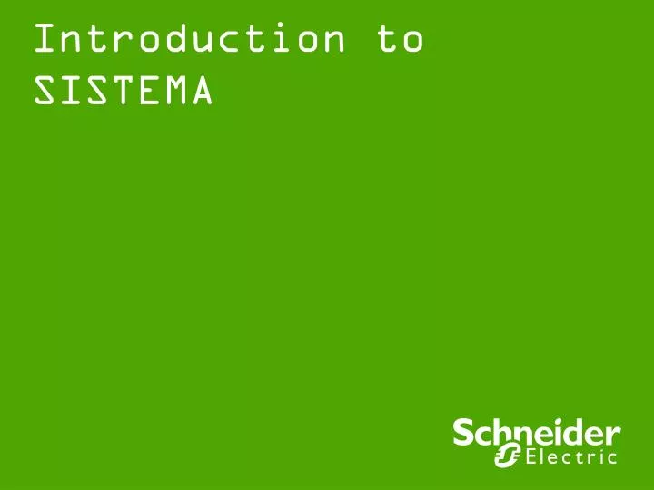 introduction to sistema