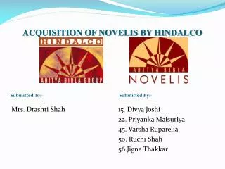 ACQUISITION OF NOVELIS BY HINDALCO