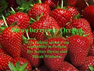 Strawberries in Oregon