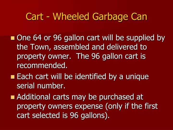 cart wheeled garbage can