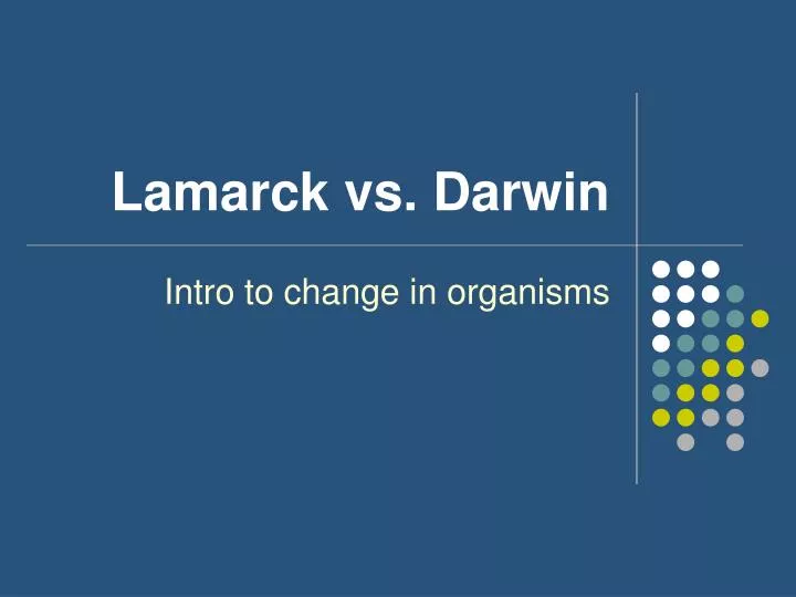 lamarck vs darwin