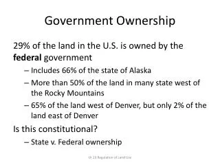 Government Ownership