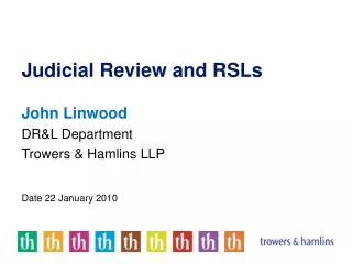 Judicial Review and RSLs