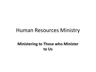Human Resources Ministry