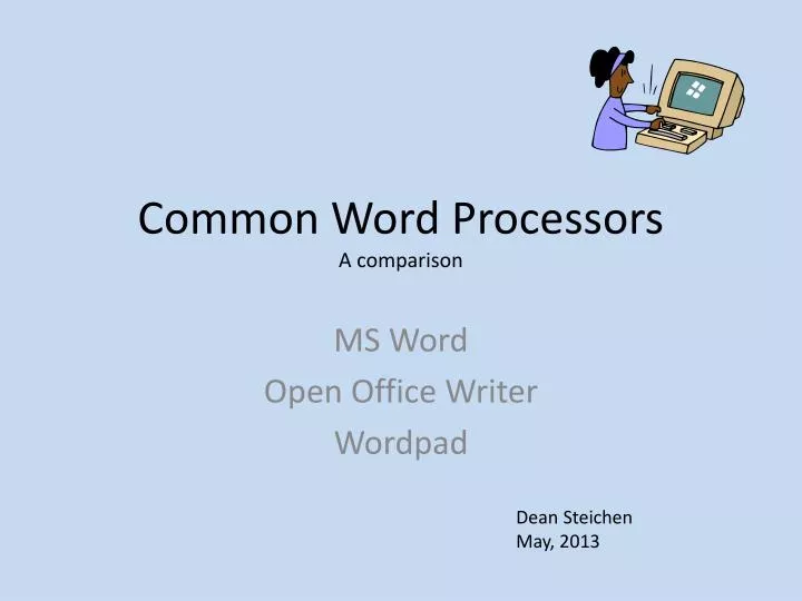 common word processors a comparison