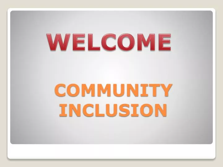 community inclusion