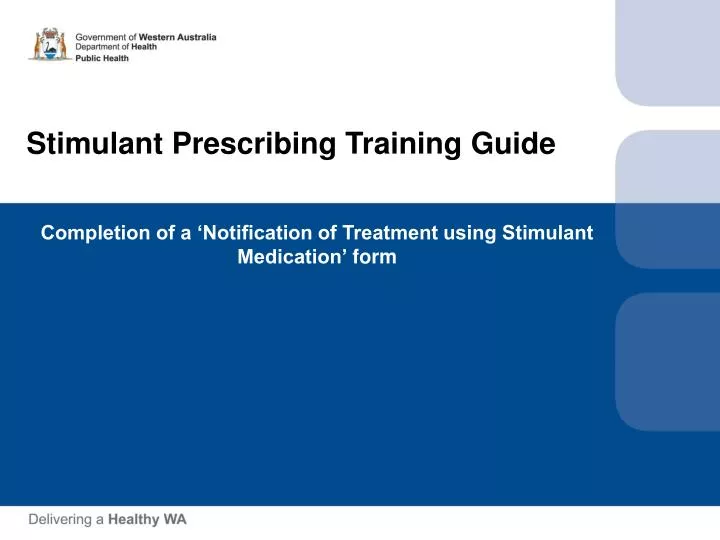 stimulant prescribing training guide